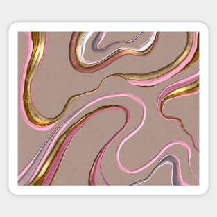 Rose gold abstract Sticker